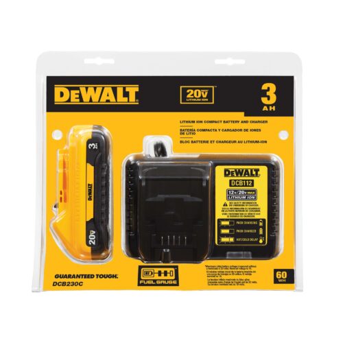 DeWALT - Trousse de départ 20V MAX* avec batterie compacte de 3,0 Ah et chargeur