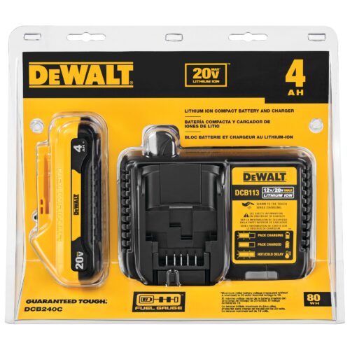 DeWALT - DCB240C Ensemble de batterie 4 Ah compacte de démarrage 20 V MAX*