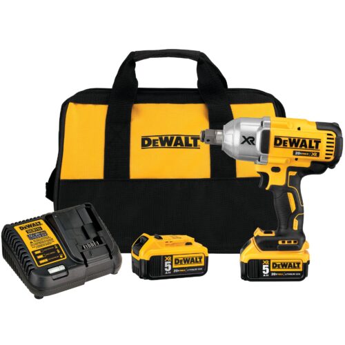 DeWALT - Clé à chocs XR(R) de 3/4 po à couple élevé 20 V MAX* Anneau ouvert (5,0 Ah) (DCF897P2)