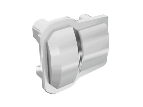 Axle cover, front or rear (satin chrome) (2)